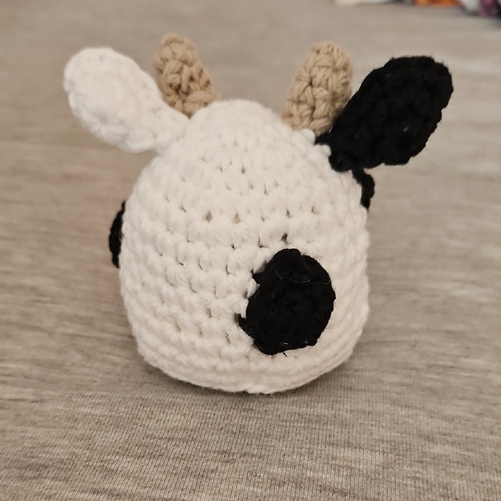 Handmade Crochet Cow Plush - Picture 2 of 5